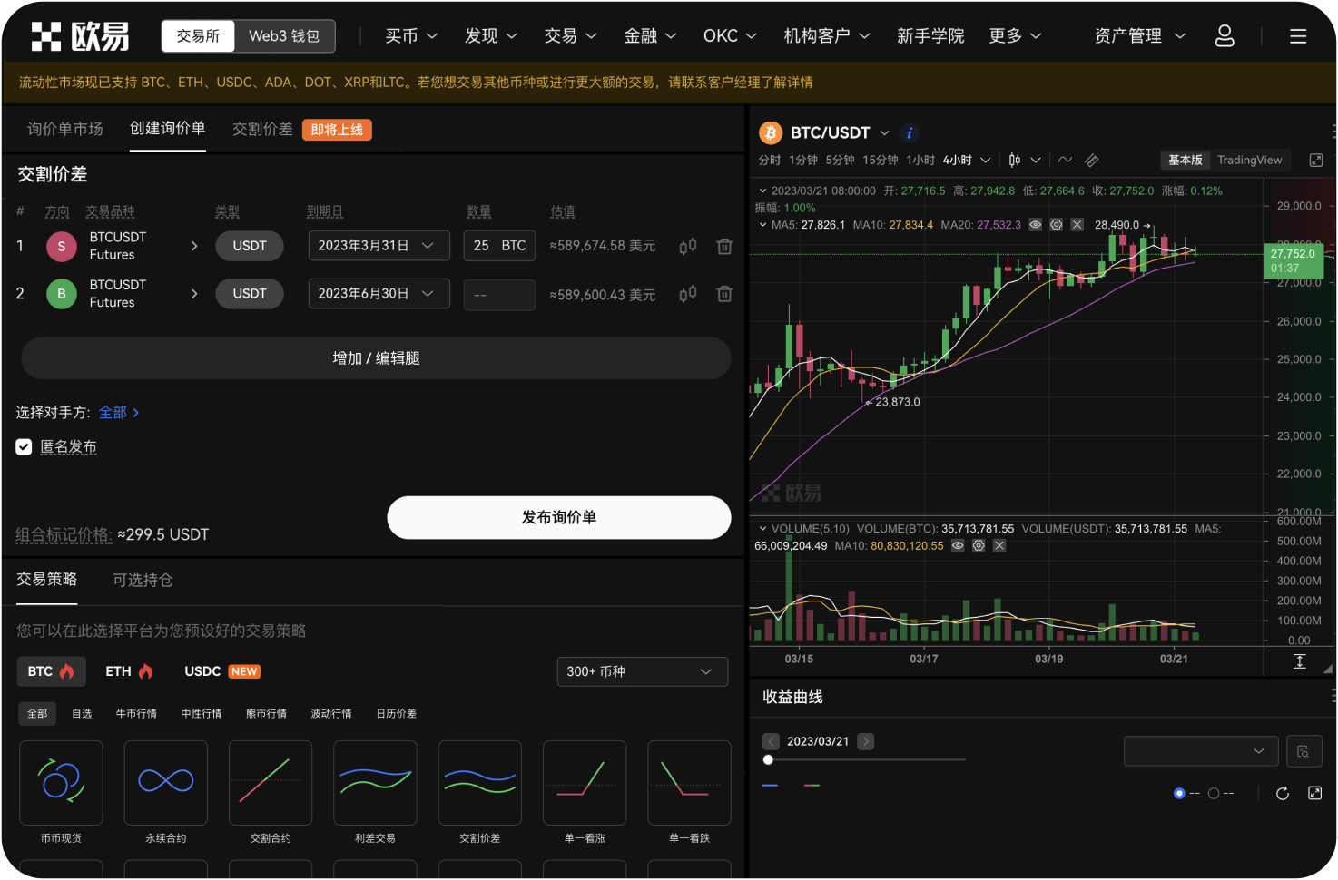 风险投资区的交易对有什么标识